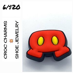 Mickey Mouse Iconic Red Shorts Disney Jibbitz Croc Charms Shoe Bag Jewelry
